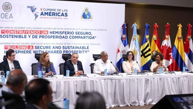 Presentación del tema de la X Cumbre de las Américas en República Dominicana, junio 2025.