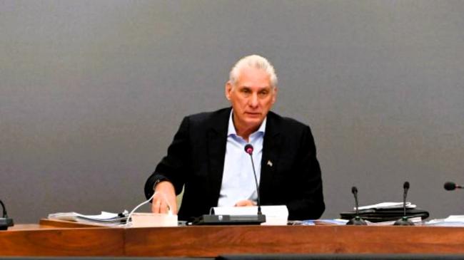 Miguel Díaz-Canel en el Consejo de Ministros. 