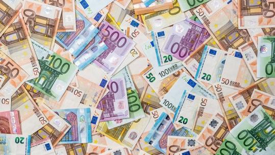 Billetes de euros.