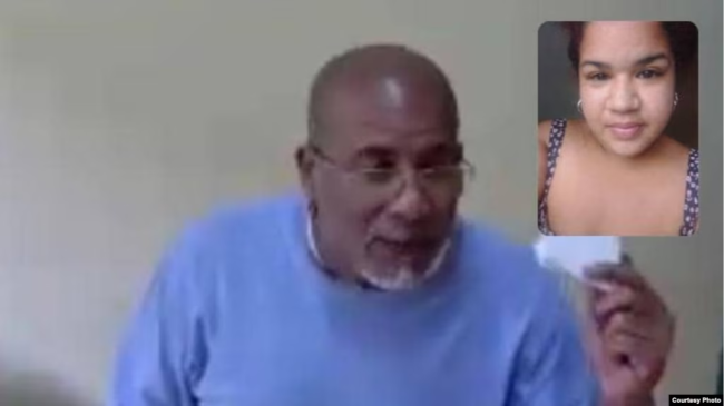 Juan Carlos Font Agüero habla con su hija desde una cárcel en Esuatini.