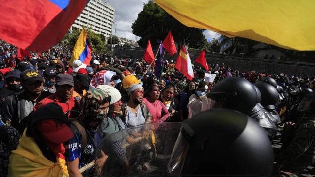 Protestas indígenas en Quito, 2022.