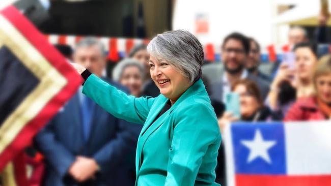 La candidata a la presidencia de chilena Jeannette Jara.