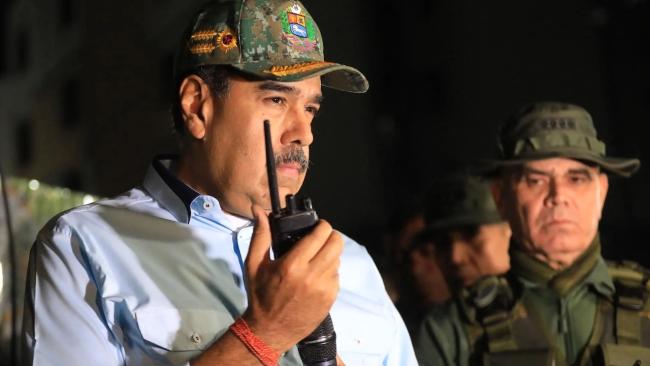 Nicolas Maduro y su ministro de Defensa, Vladimir Padrino.