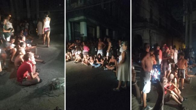 Imágenes de la protesta en Centro Habana.
