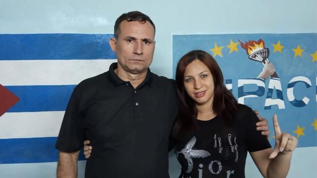 José Daniel Ferrer y su esposa, Nelva Ismaray Ortega.