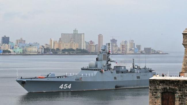 Barco militar ruso en La Habana.