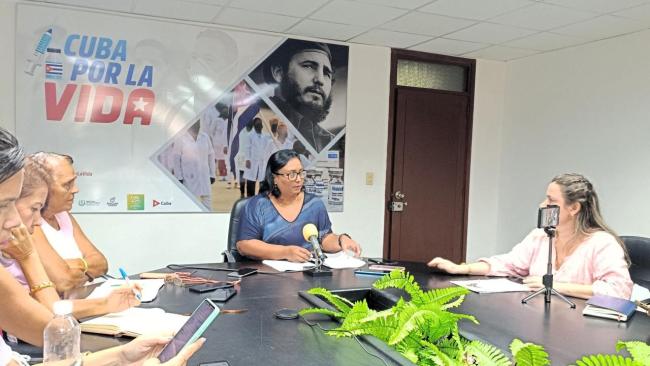 La viceministra de Salud Pública Carilda Peña García en comparecencia el miércoles 15 de octubre.