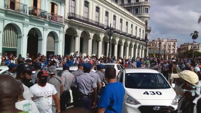 Protestas del 11J en La Habana.