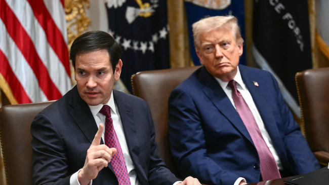 Marco Rubio y Donald Trump.