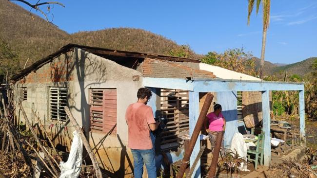Una vivienda afectada por el huracán Melissa en Cuba.