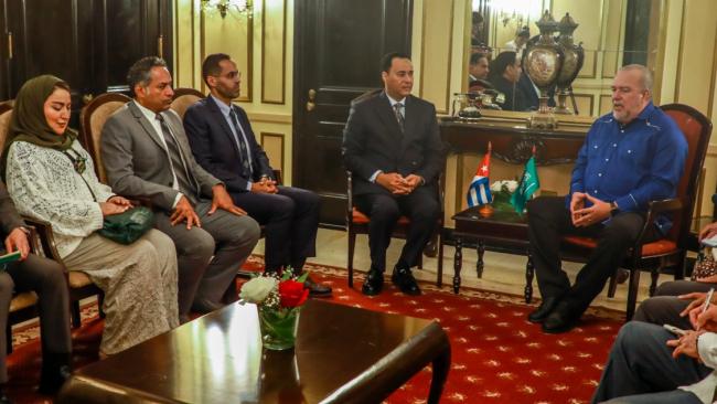 Reunión de Marrero con la delegación saudita.