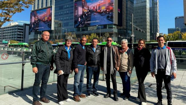 Delegación cubana en Corea del Sur.
