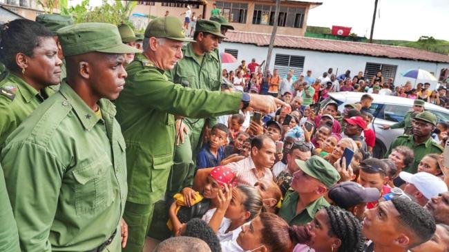 Miguel Díaz-Canel en El Cristo.