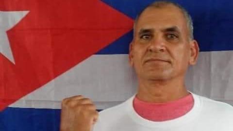 El preso político cubano Daniel Alfaro Frías, en huelga de hambre.