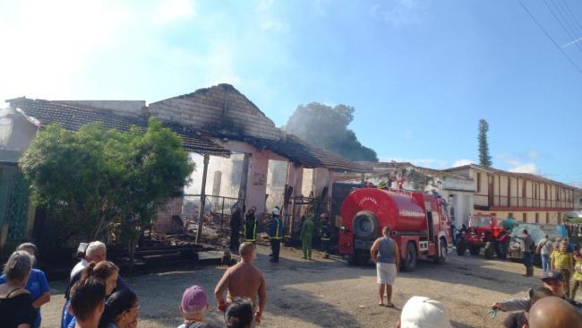 Incendio en Camajuaní.