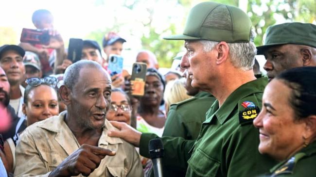 Miguel Díaz-Canel en Río Cauto, Granma.
