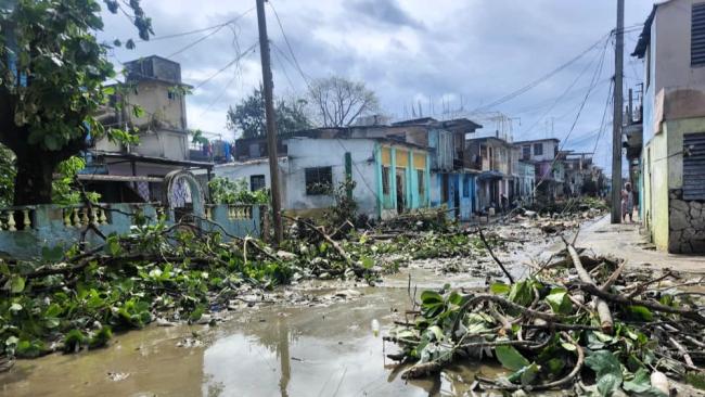 Rastros de Melissa en Santiado de Cuba.