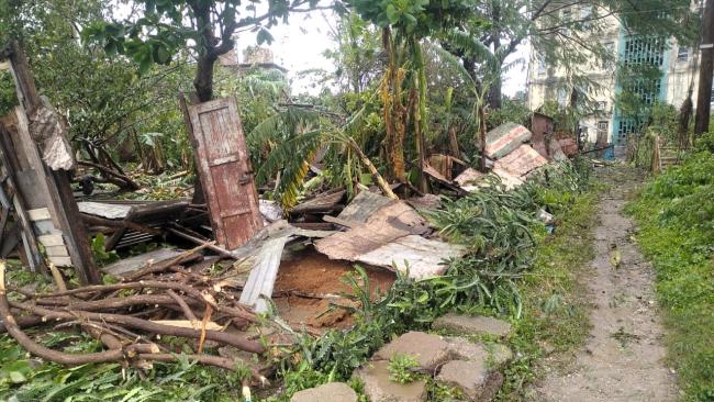 Destrozos de Melissa en Santiago de Cuba. 