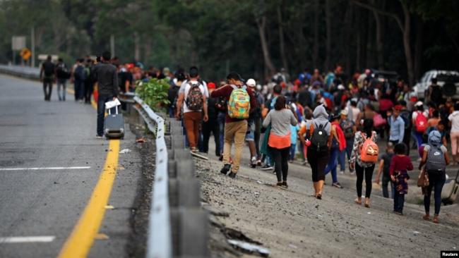Caravana de migrantes rumbo a EEUU.