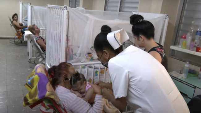 Sala de ingreso de niños en el Hospital Pediátrico Provincial de Sancti Spíritus.