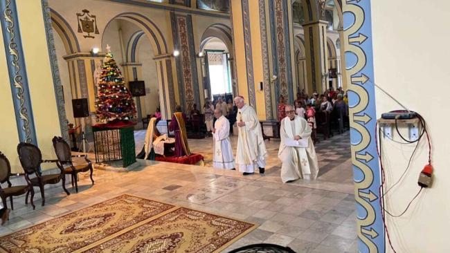 Celebración de la Navidad en la Catedral de Santiago de Cuba.