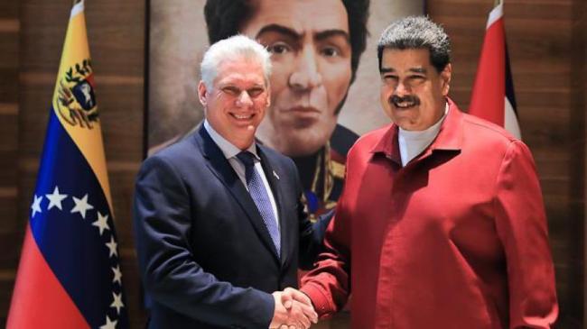 Díaz-Canel y Maduro en Caracas.
