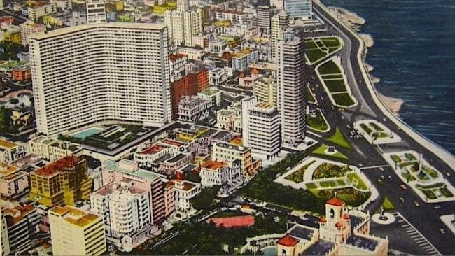La Habana moderna en un postal de los años 50.