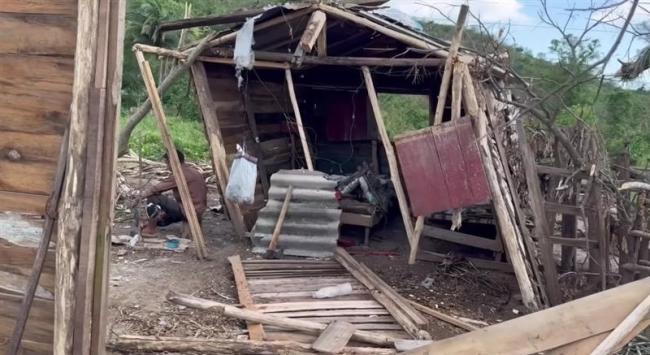 Una vivienda destruida en Santiago de Cuba.