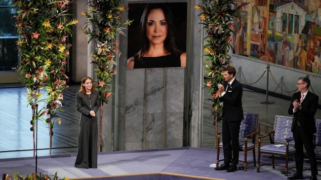 Ceremonia de entrega del Premio Nobel de la Paz a María Corina Machado.