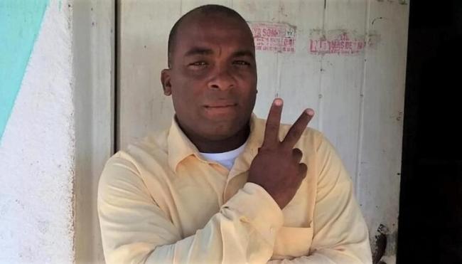 El preso político cubano Virgilio Mantilla.