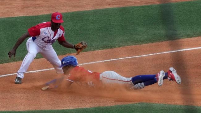 Un partido del equipo cubano en su última Serie del Caribe.