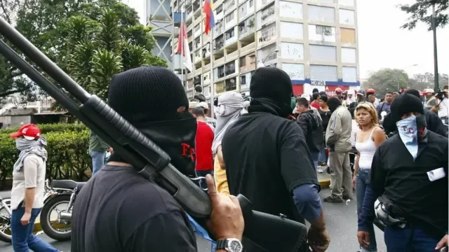Colectivos en Caracas.