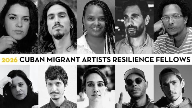 Los diez artistas cubanos seleccionados para el programa de becas.