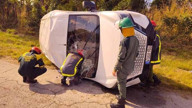 El vehículo accidentado.