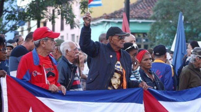 Acto de apoyo al chavismo en Sancti Spíritus.
