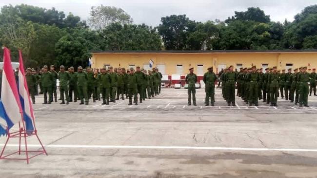 Acto de la brigada de infantería en Ciego de Ávila.