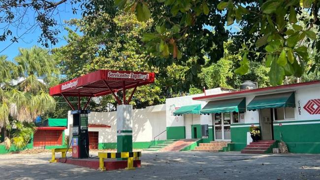 Una gasolinera de CIMEX sin combustible en La Habana.