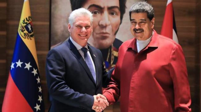 Díaz-Canel y Maduro en Caracas.