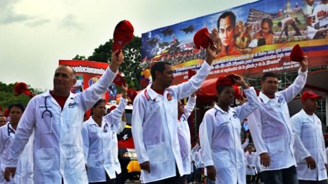 Médicos cubanos en Venezuela.