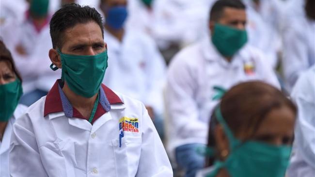 Médicos cubanos en Venezuela durante la pandemia de Covid-19.