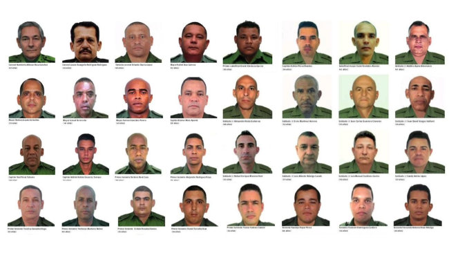 Militares cubanos muertos en Venezuela.