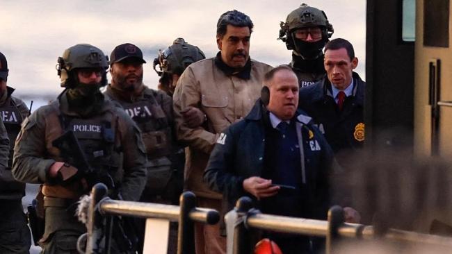 Nicolás Maduro, conducido al tribunal en EEUU.