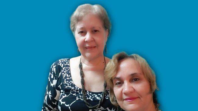 Las intelectuales cubanas Alina Bárbara López (i) y Jenny Pantoja.