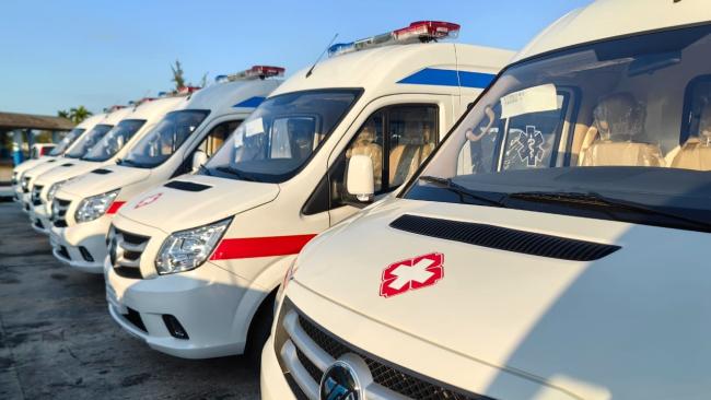 Parte de las ambulancias adquiridas por el MINSAP.