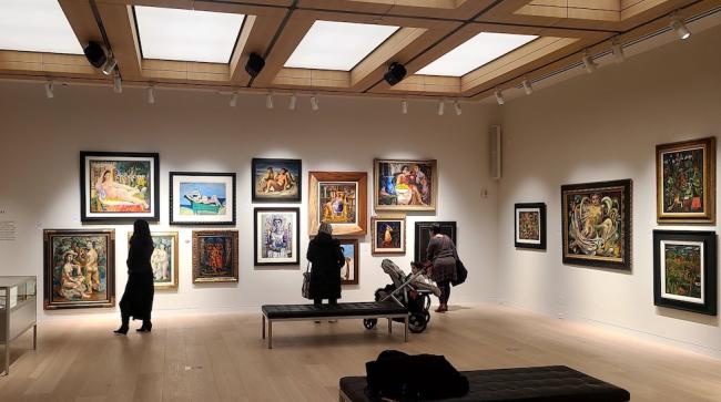 Una sala de la exposición en la casa Bonham.