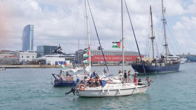 Barcos de la flotilla Sumud.