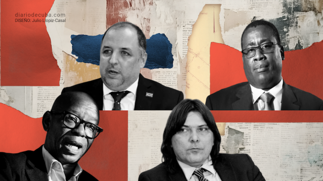 Los opositores cubanos Yaxis Cires, Jorge Luis García Pérez (Antúnez), Manuel Cuesta Morúa y Regis Iglesias Ramírez.