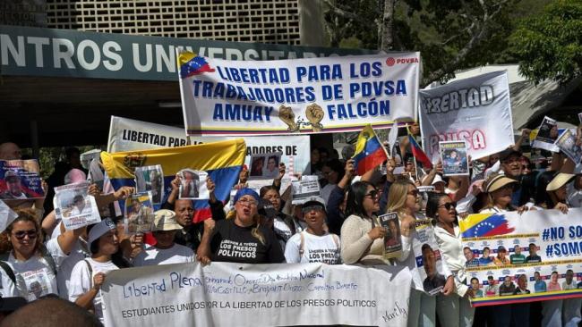 Manifestación de estudiantes universitarios venezolanos.