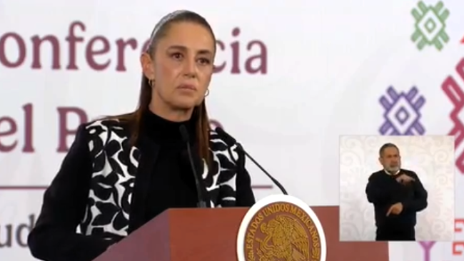 Claudia Sheinbaum este miércoles en su comparecencia matutina.