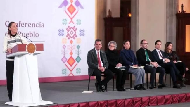 La presidenta de México, Claudia Sheinbaum, este martes 3 de febrero.